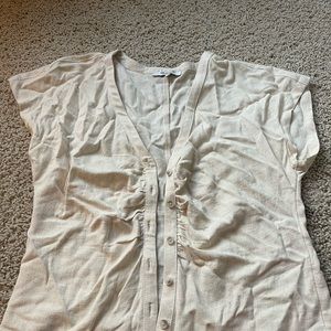 Linen Madewell blouse.